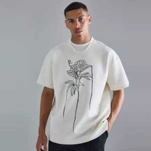 Oversized Washed Dove Graphic T-Shirt