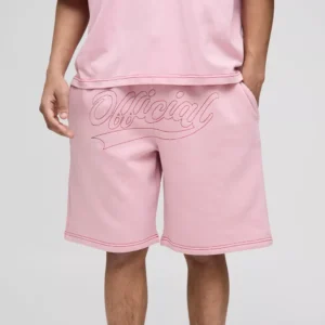 Relaxed Fit Gothic M Cross Print Short