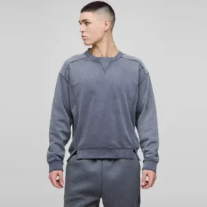 Oversized Official Applique Washed Sweatshirt