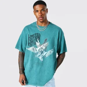 Oversized Bleach Tie Dye Graphic T-shirt