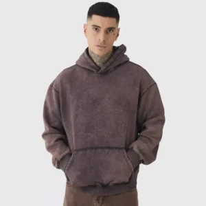 Oversized Boxy Doodle Graphic Puff Print Hoodie