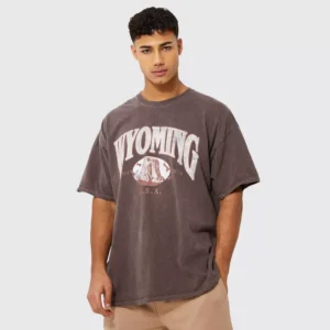 Oversized Boxy Half Sleeve Varsity T-Shirt