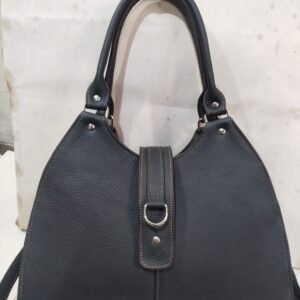 Black Hobo Style Leather Handbag