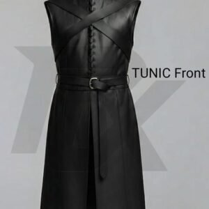 Black Leather Tunic with Belt