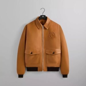 Tan BMW Leather Bomber Jacket