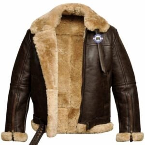 Brown Shearling Aviator Jacket