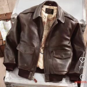 Brown Schott Bomber Jacket