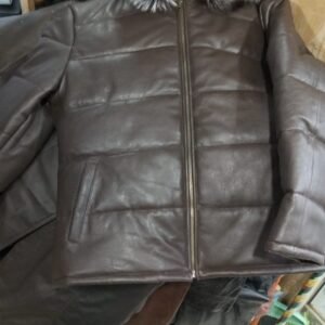 Brown Fur Hood Puffer Jacket